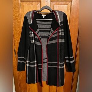 Charter Club Plaid Long Cardigan XL